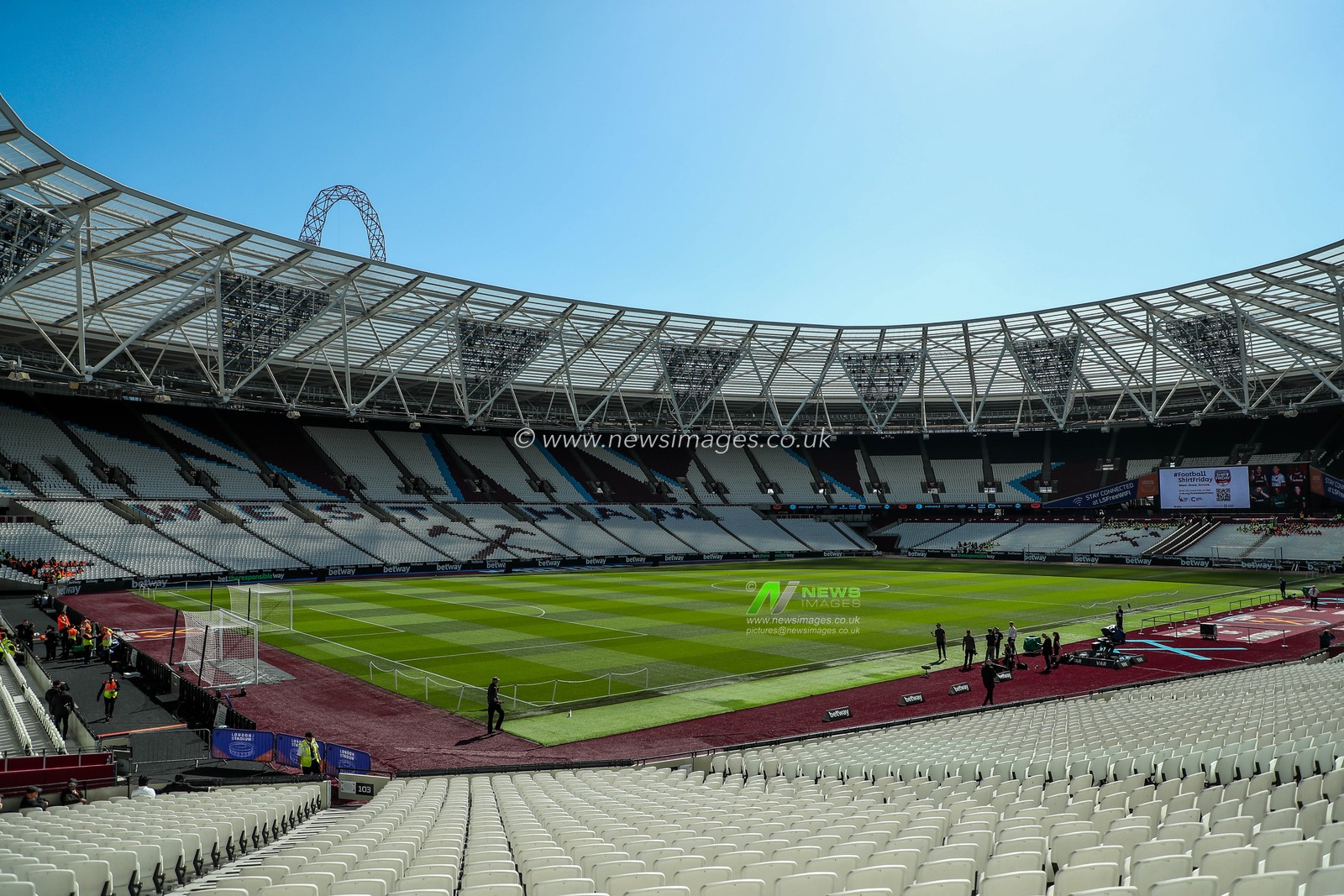 A general view of London Stadium prior to the Premier League match West Ham United vs Bournemouth at London Stadium, London, United Kingdom, 5th April 2025

(Photo by Izzy Poles/News Images)