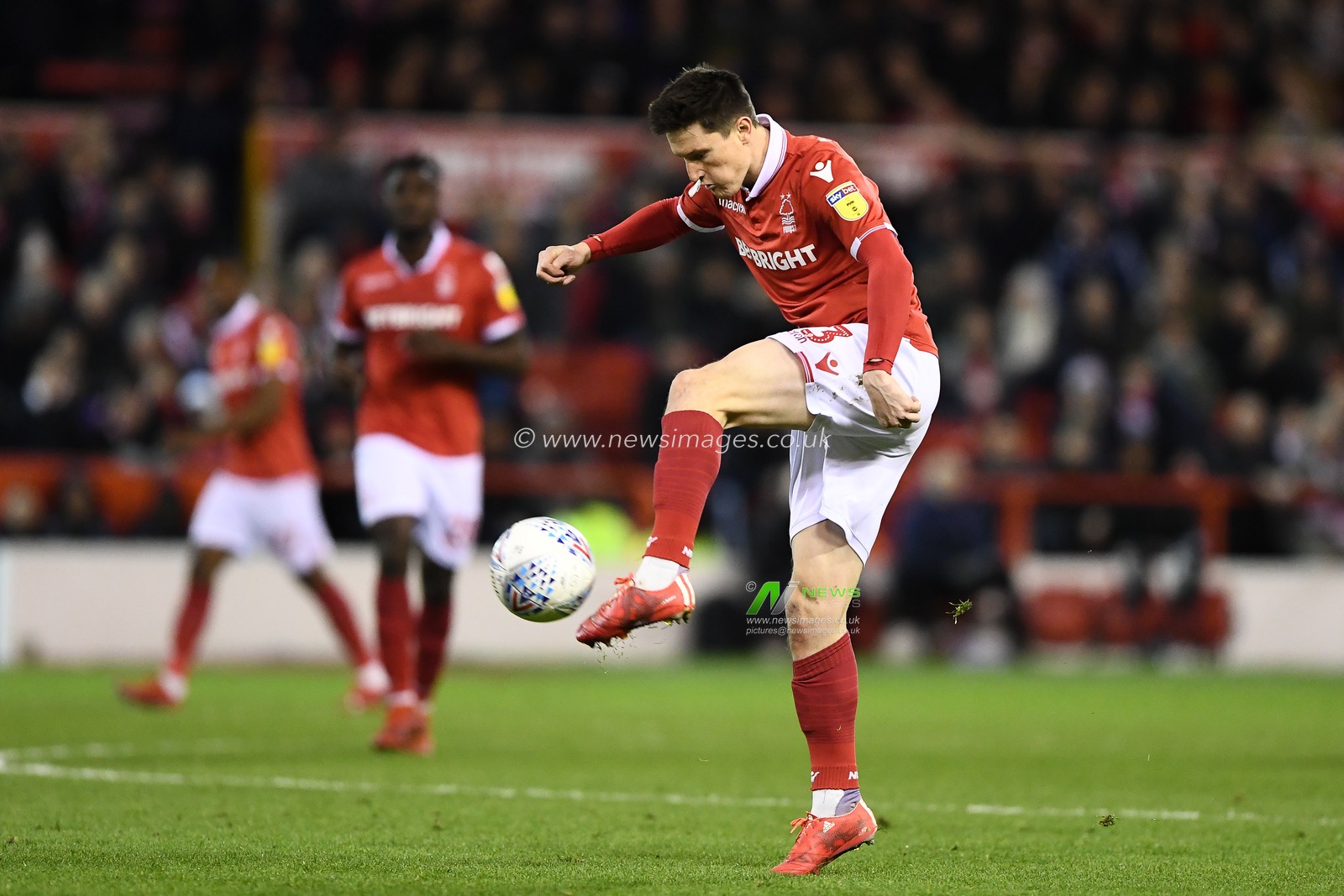 13th March 2019, City Ground, Nottingham, England ; Sky Bet Championship, Nottingham Forest v Aston Villa : Joe Lolley (23) of Nottingham Forest shoots at goal

Credit: Jon Hobley/News Images

English Football League images are subject to DataCo Licence