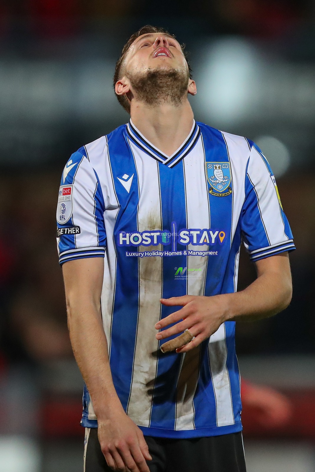 Will Vaulks #4 of Sheffield Wednesday looks dejected after the final whistle in the Sky Bet League 1 match Cheltenham Town vs Sheffield Wednesday at The Completely-Suzuki Stadium, Cheltenham, United Kingdom, 29th March 2023

(Photo by Gareth Evans/News Images)