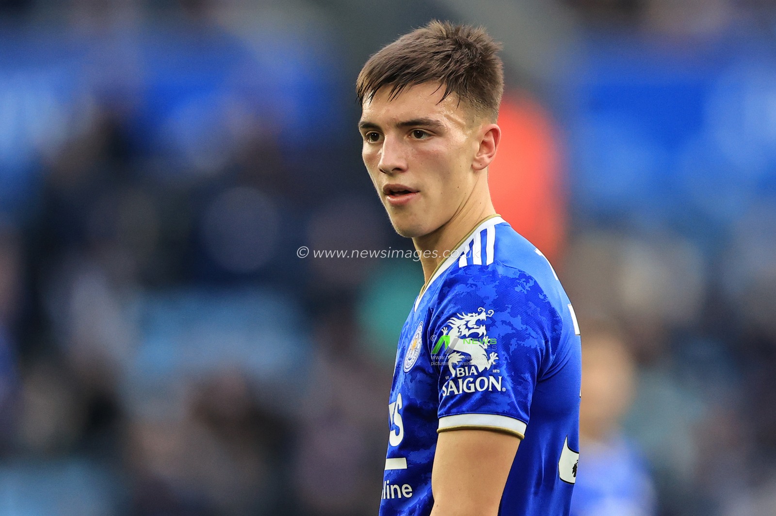 Luke Thomas #33 of Leicester City during the game
