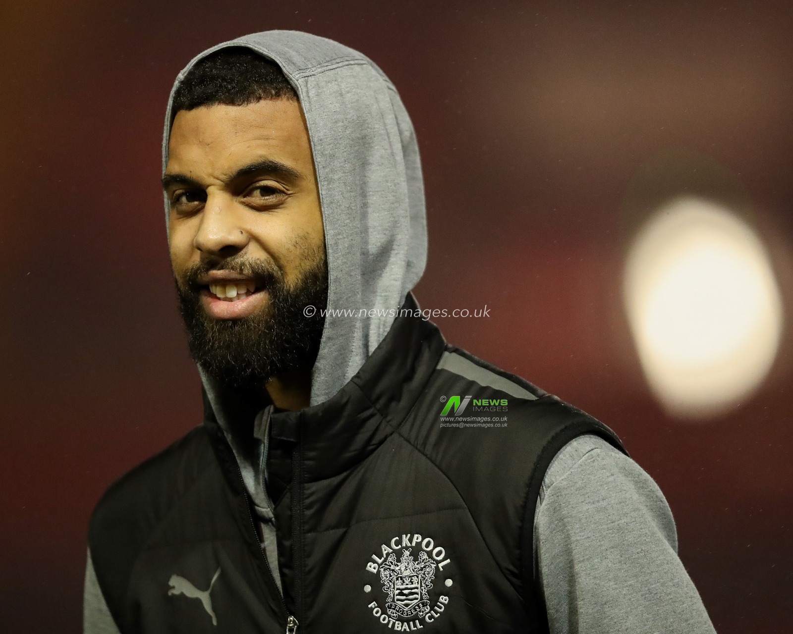 CJ Hamilton of Blackpool arrives at Gelder Group Sincil Bank Stadium prior to the Sky Bet League 1 match Lincoln City vs Blackpool at Gelder Group Sincil Bank Stadium, Lincoln, United Kingdom, 28th January 2025

(Photo by Izzy Poles/News Images)