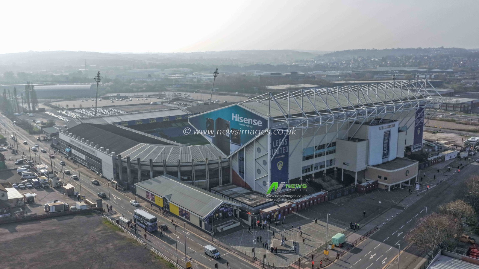 An aerial view of Elland Road during the Premier League match Leeds United vs Brentford at Elland Road, Leeds, United Kingdom on 21 March 2026

(Photo by Mark Cosgrove/News Images)