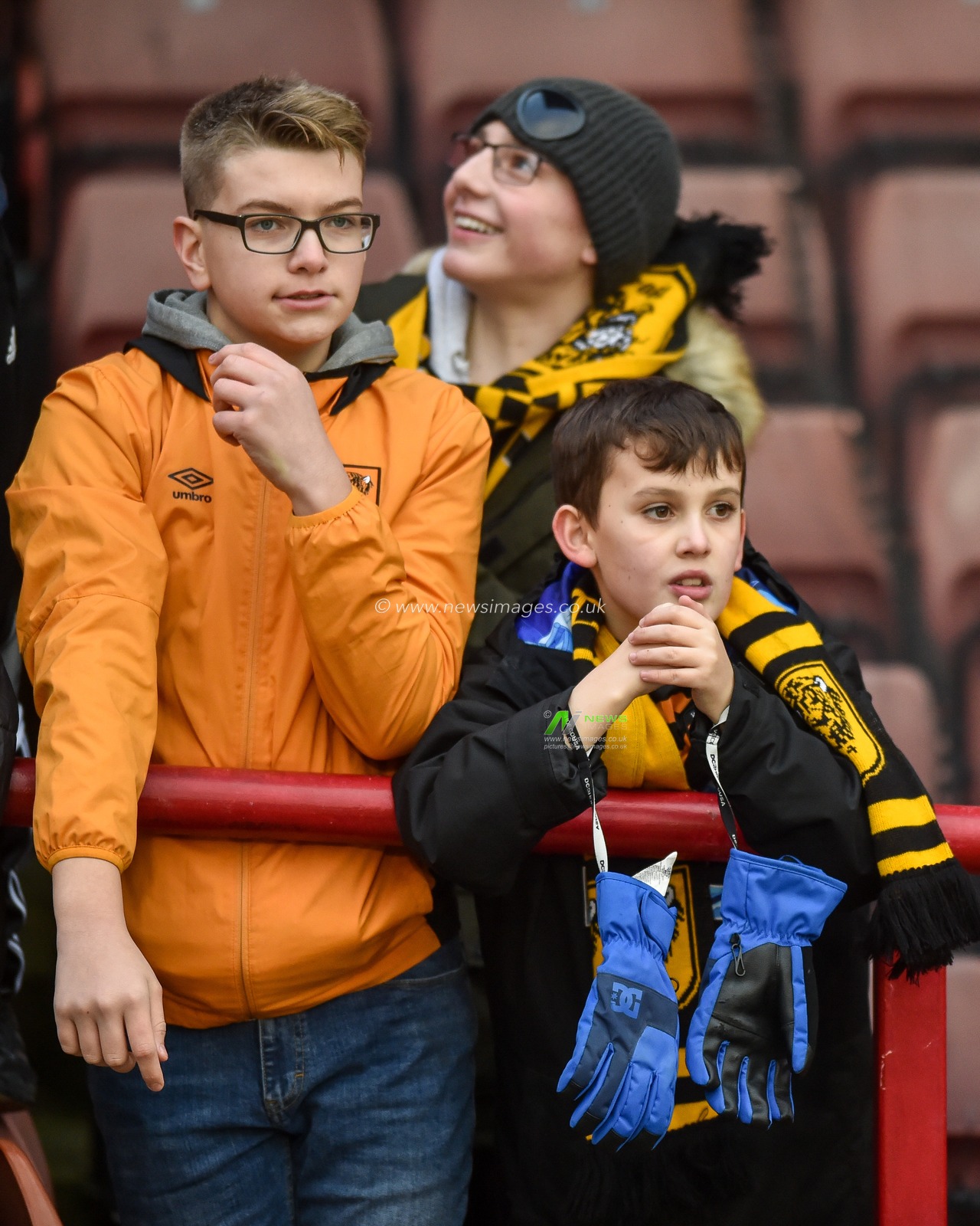 30th November 2019, Oakwell, Barnsley, England; Sky Bet Championship, Barnsley v Hull City : Young Hull City fans.

Credit: Dean Williams/News Images