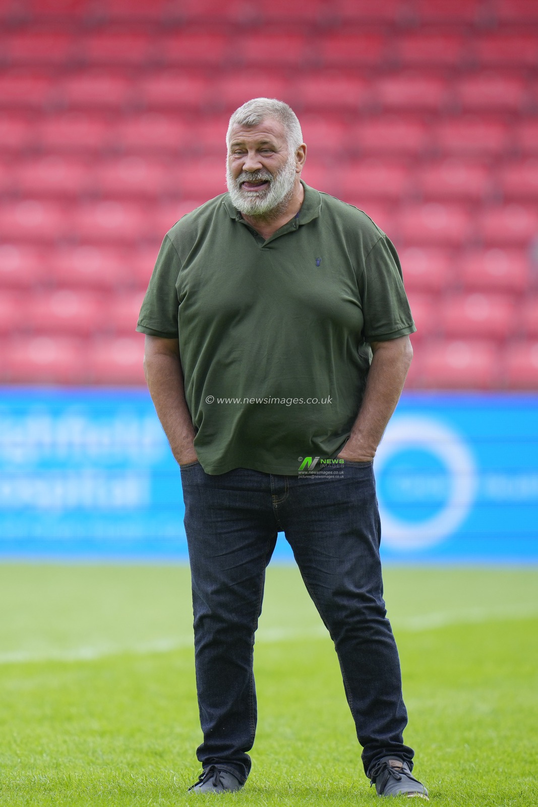 Shaun Wane Management and Leadership Director of Wigan Warriors inspects the pitch before the Betfred Super League Round 16 match Salford Red Devils vs Wigan Warriors at AJ Bell Stadium, Eccles, United Kingdom, 25th June 2023

(Photo by Steve Flynn/News Images)