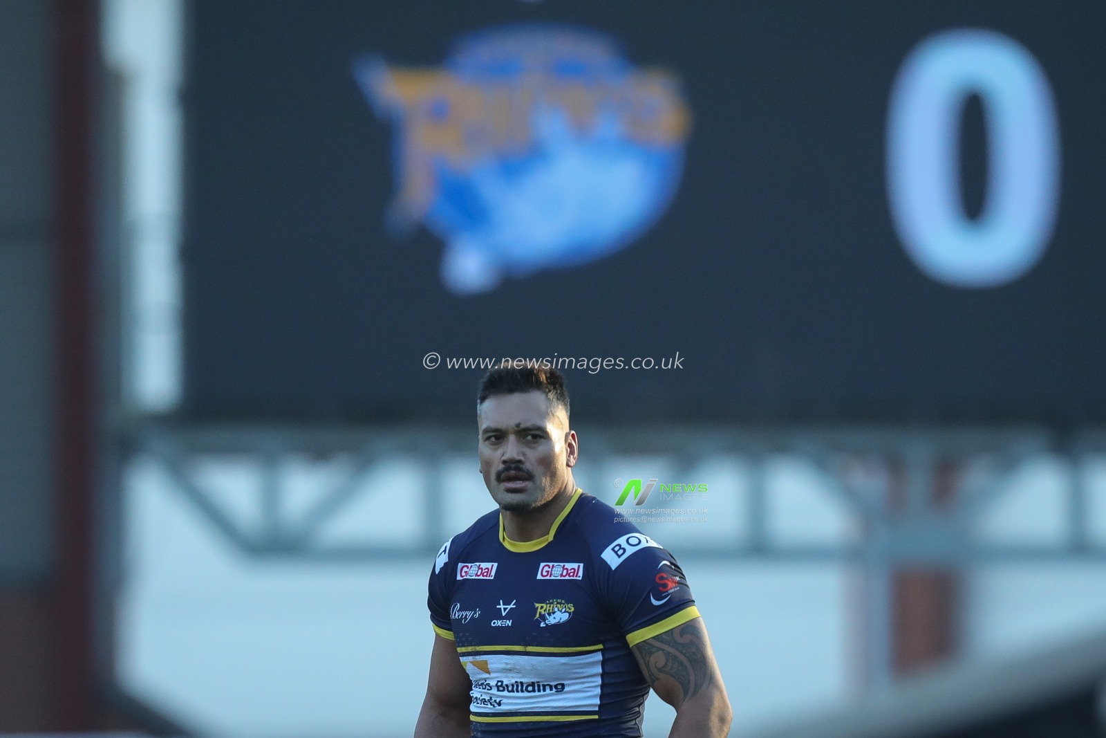 Zane Tetevano #10 of Leeds Rhinos during the Rugby League Pre Season match Leigh Centurions vs Leeds Rhinos at Leigh Sports Village, Leigh, United Kingdom, 21st January 2023

(Photo by James Heaton/News Images)