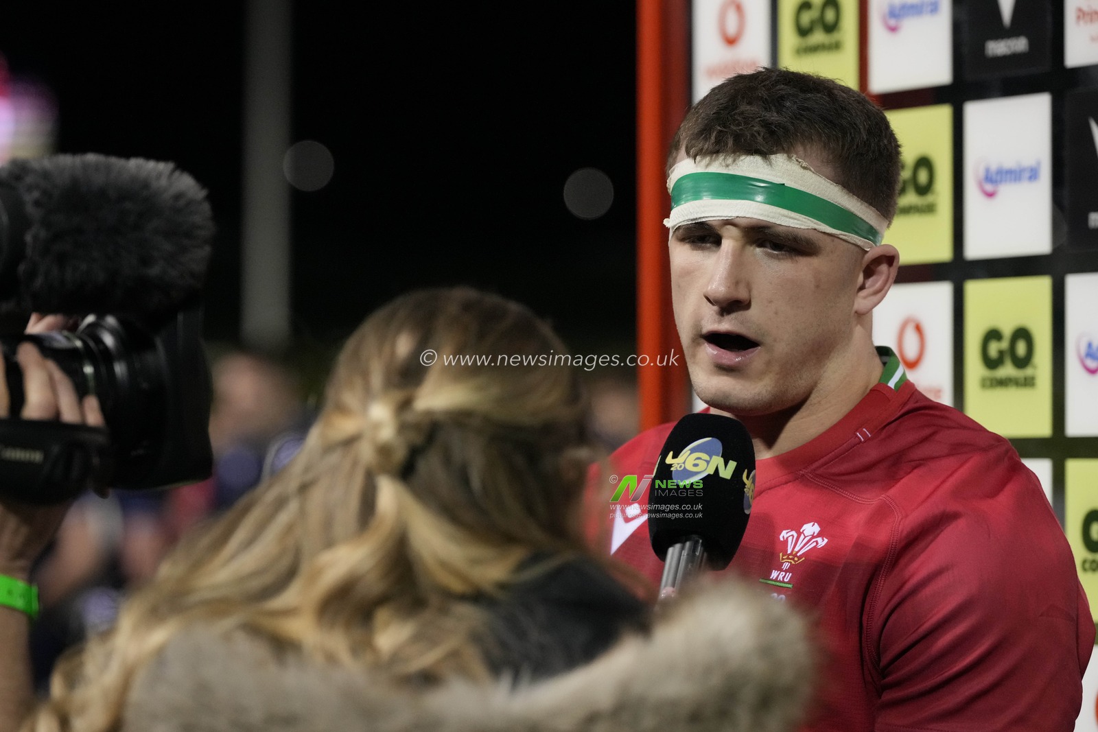 Morgan Morse of Wales U20's is interviewed by the TV channel after the 2024 Guinness U20 Six Nations match Wales U20s vs Scotland U20s at Stadiwm CSM, Colwyn Bay, United Kingdom, 2nd February 2024

(Photo by Steve Flynn/News Images)