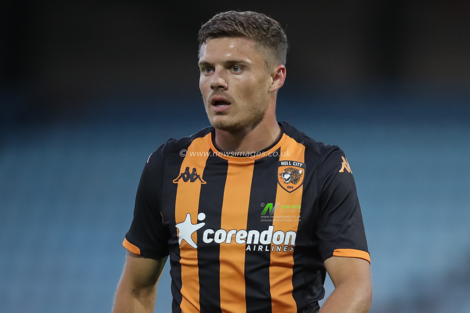 Regan Slater #27 of Hull City during the Pre-season friendly match Scunthorpe United vs Hull City at Glanford Park, Scunthorpe, United Kingdom, 25th July 2023

(Photo by James Heaton/News Images)