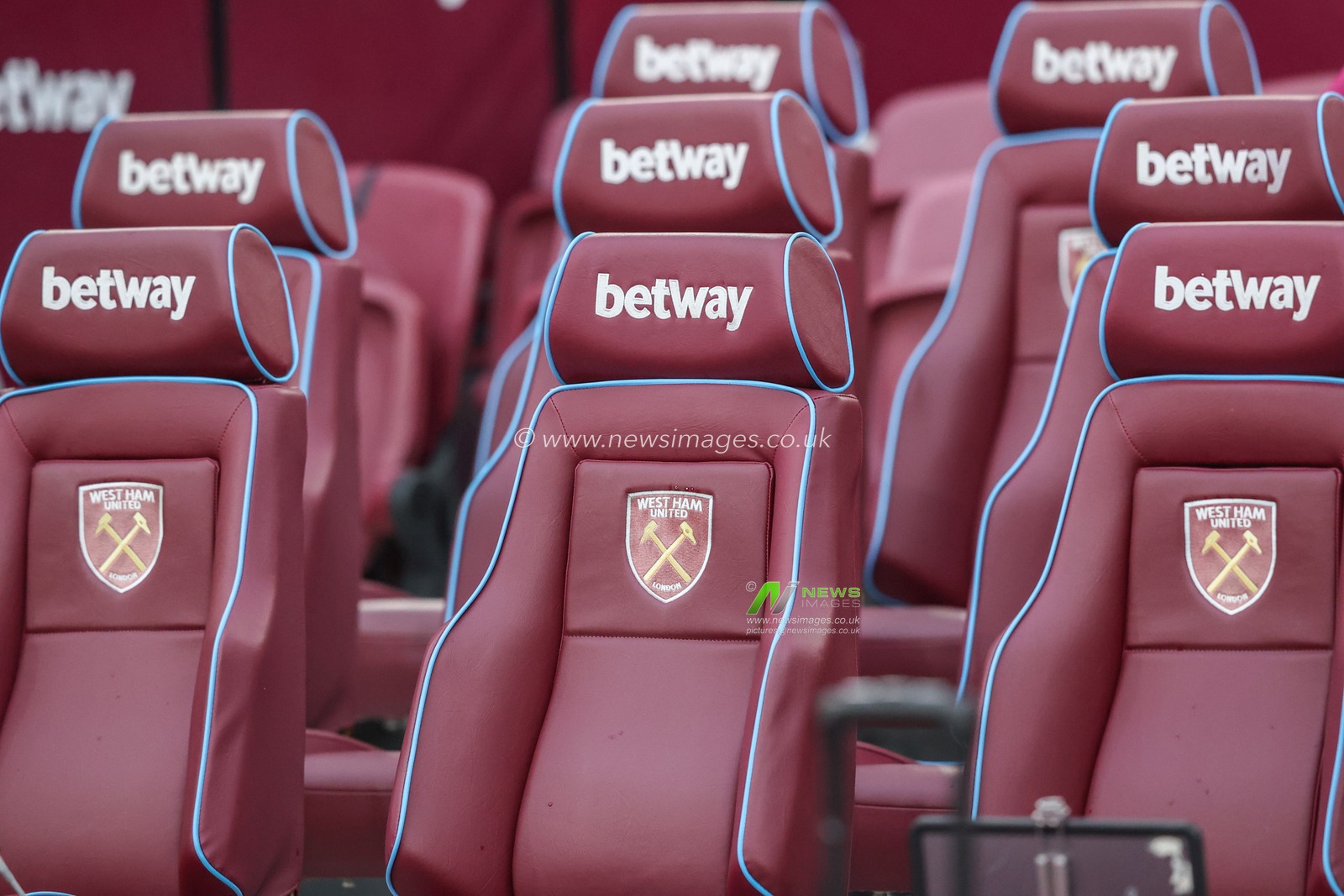 The dugout at the London Stadium during the Premier League match West Ham United vs Brighton and Hove Albion at London Stadium, London, United Kingdom, 21st December 2024

(Photo by Alfie Cosgrove/News Images)