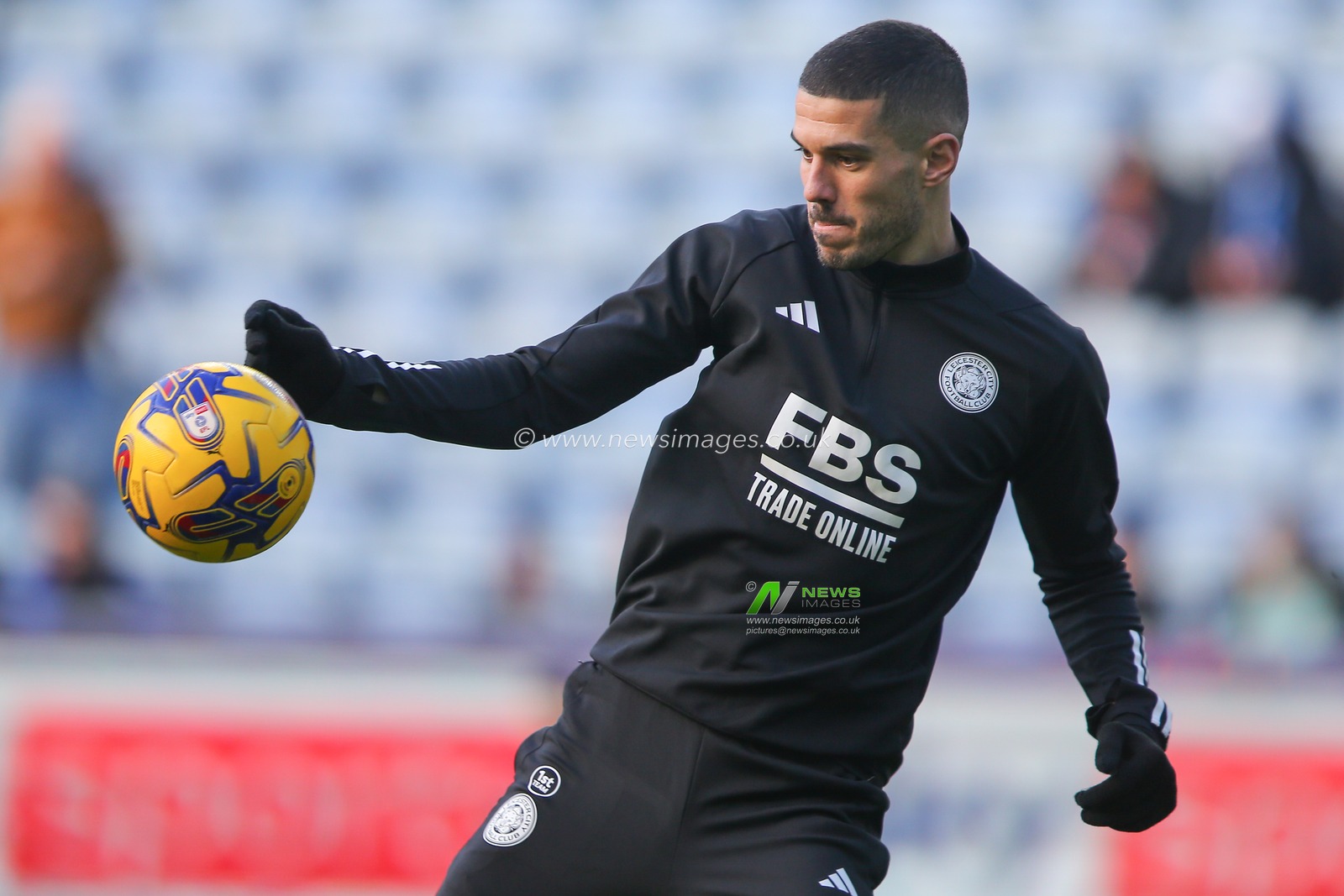 Conor Coady of Leicester City during the pre-game warm up ahead of the Sky Bet Championship match Coventry City vs Leicester City at Coventry Building Society Arena, Coventry, United Kingdom, 13th January 2024

(Photo by Gareth Evans/News Images)