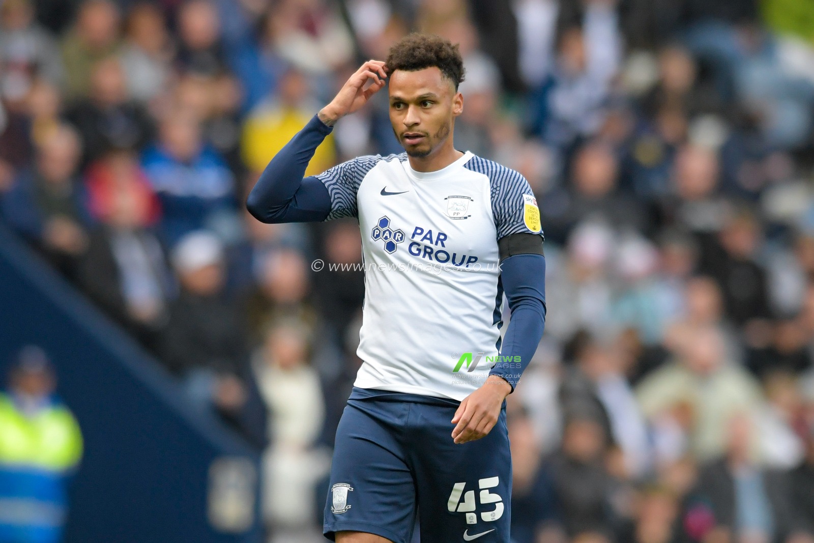 Josh Murphy #45 of Preston North End in action during the game