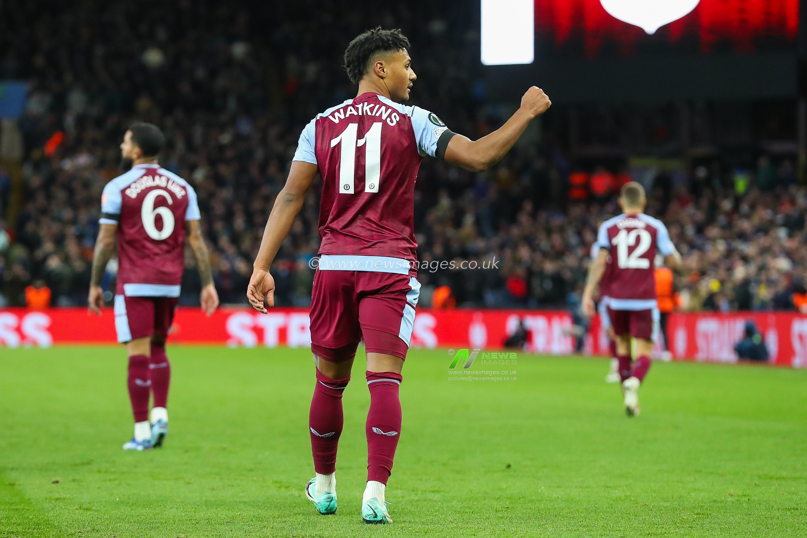 Ollie Watkins #11 of Aston Villa celebrates his goal to make it 2-1 during the UEFA Europa Conference League match Aston Villa vs AZ Alkmaar at Villa Park, Birmingham, United Kingdom, 9th November 2023

(Photo by Gareth Evans/News Images)