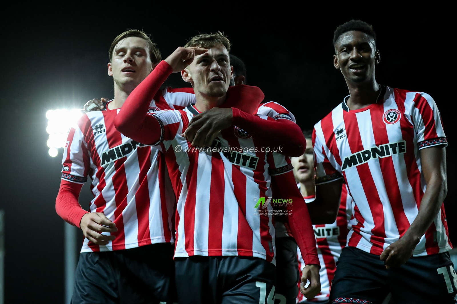 Harrison Burrows of Sheffield United celebrates after making it 1-2 during the Sky Bet Championship match Blackburn Rovers vs Sheffield United at Ewood Park, Blackburn, United Kingdom, 21st October 2025

(Photo by Jorge Horsted/News Images)