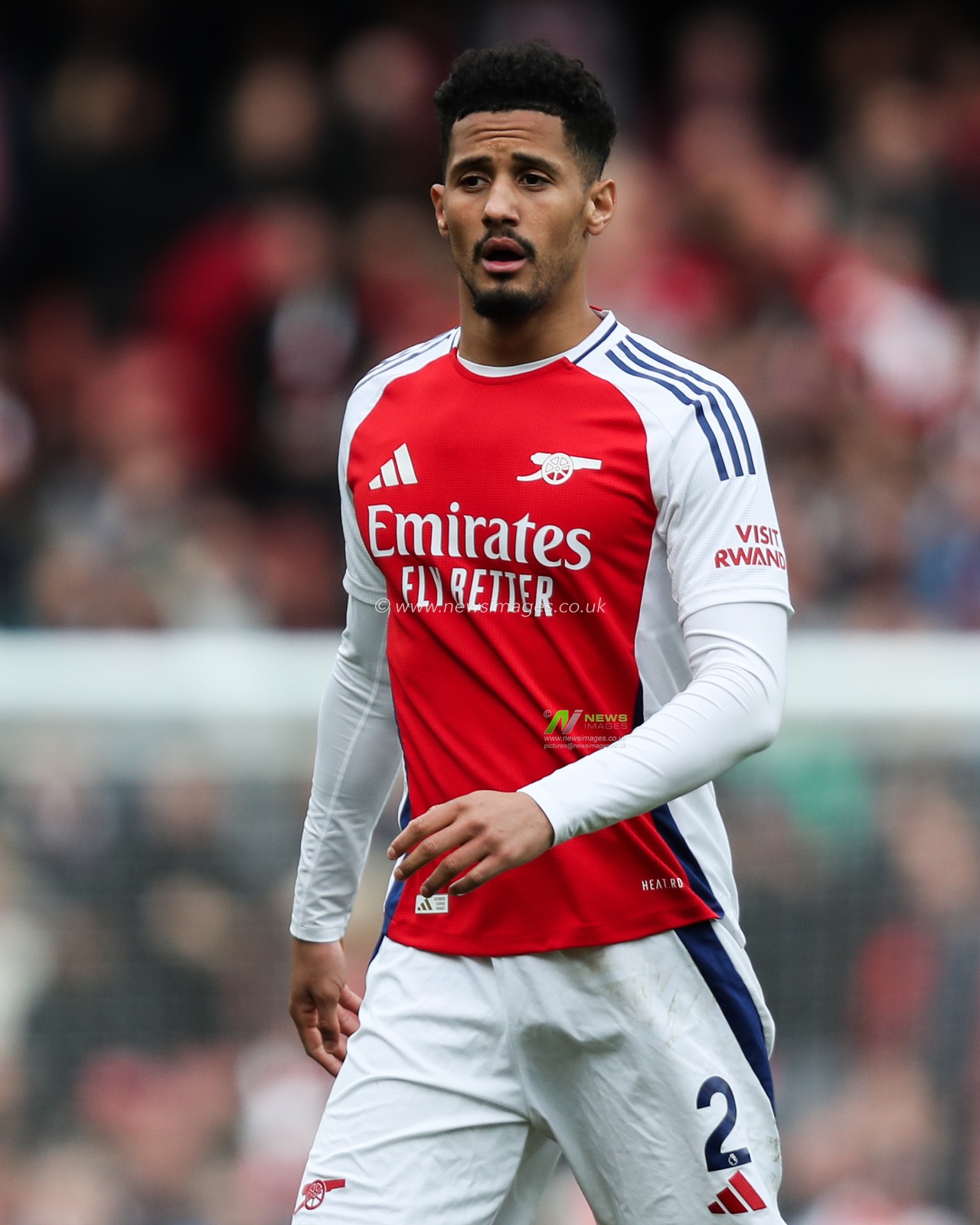 William Saliba of Arsenal during the Premier League match Arsenal vs Chelsea at Emirates Stadium, London, United Kingdom, 16th March 2025

(Photo by Izzy Poles/News Images)