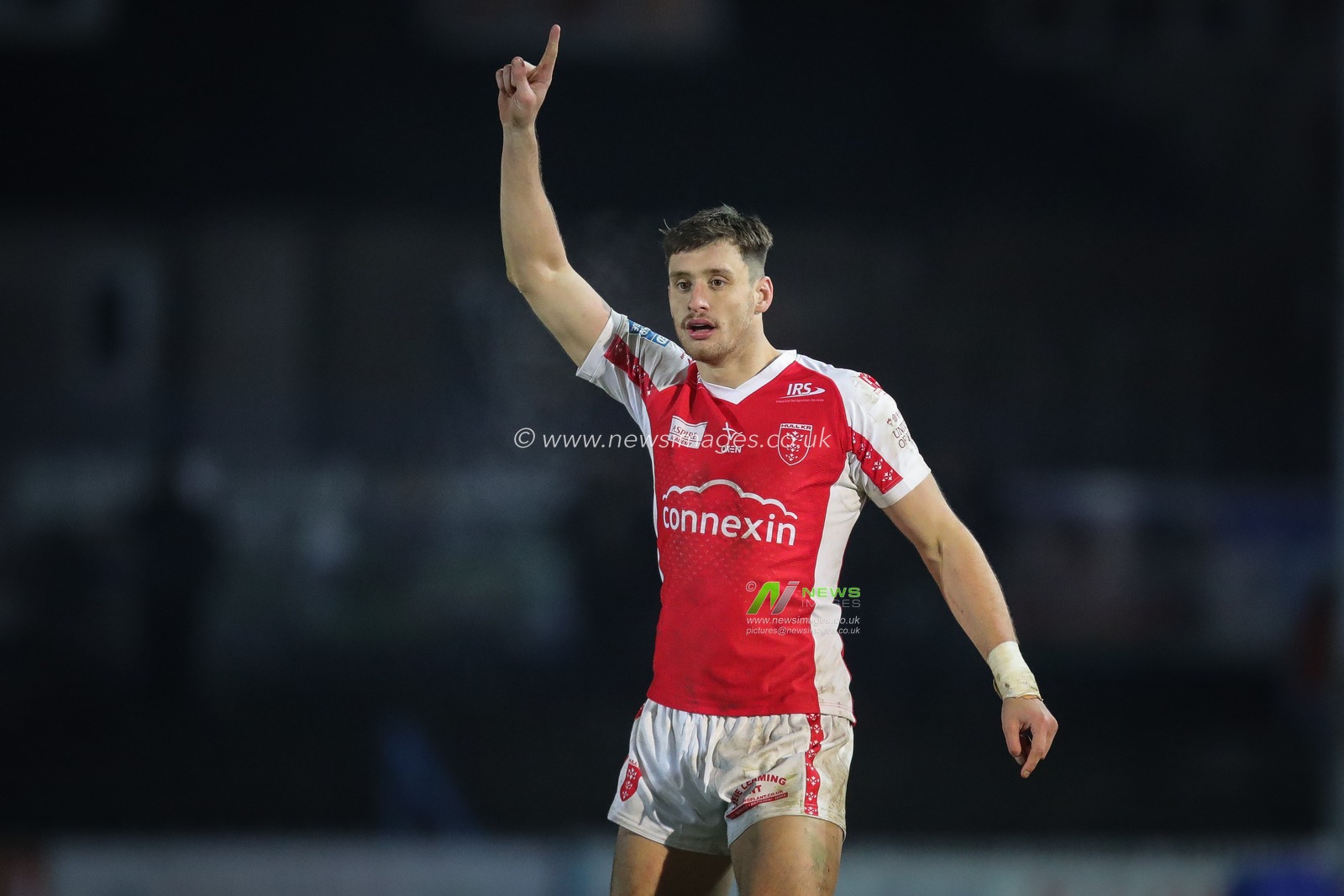 Sam Wood #24 of Hull KR reacts during the Rugby League Pre Season match Featherstone Rovers vs Hull KR at The Milennium Stadium, Featherstone, United Kingdom, 20th January 2023

(Photo by James Heaton/News Images)