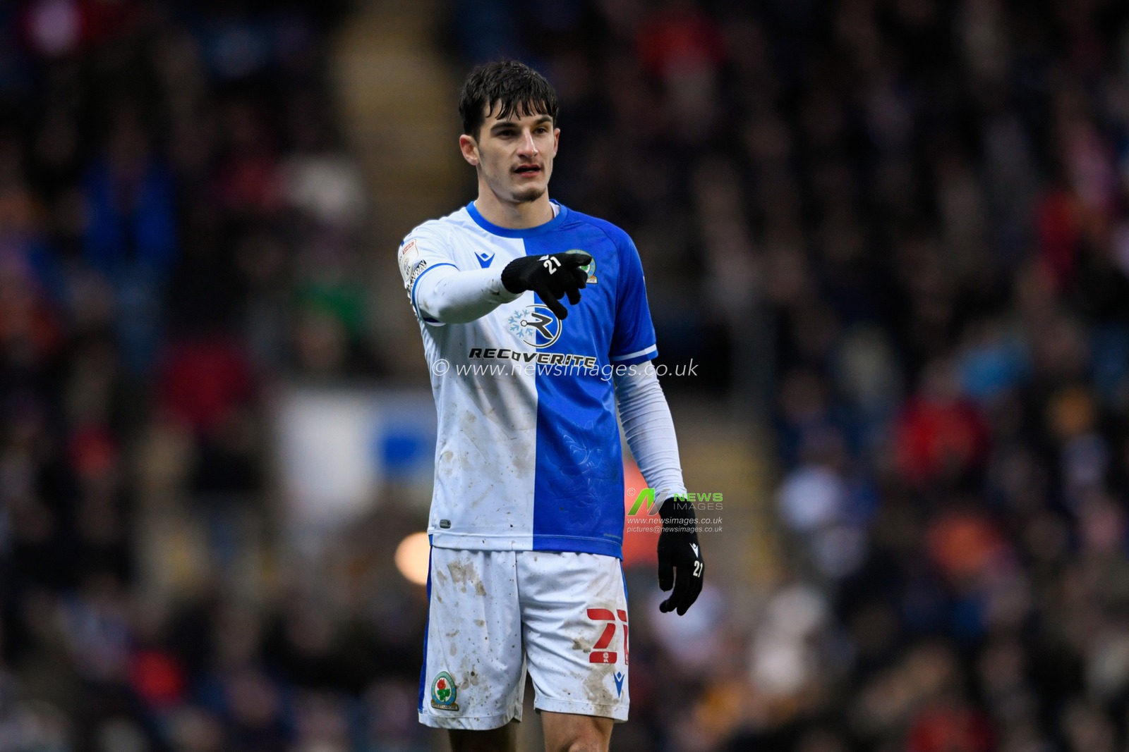 John Buckley #21 of Blackburn Rovers in action during the game