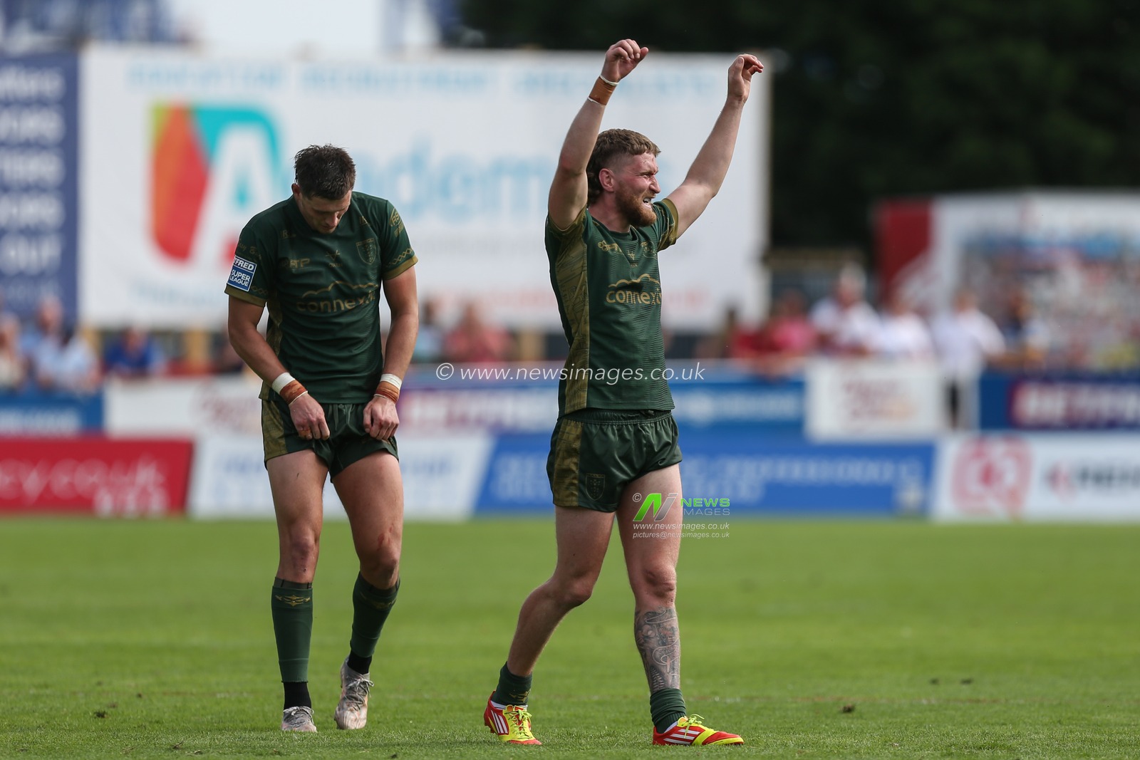 Ethan Ryan #23 of Hull KR shows his emotions after the final whistle