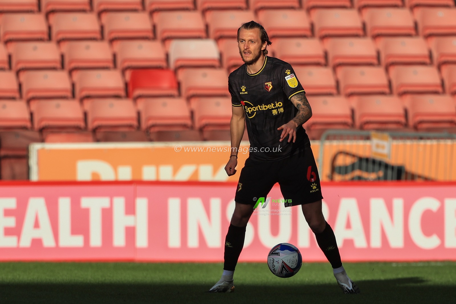 Ben Wilmot (6) of Watford during the game