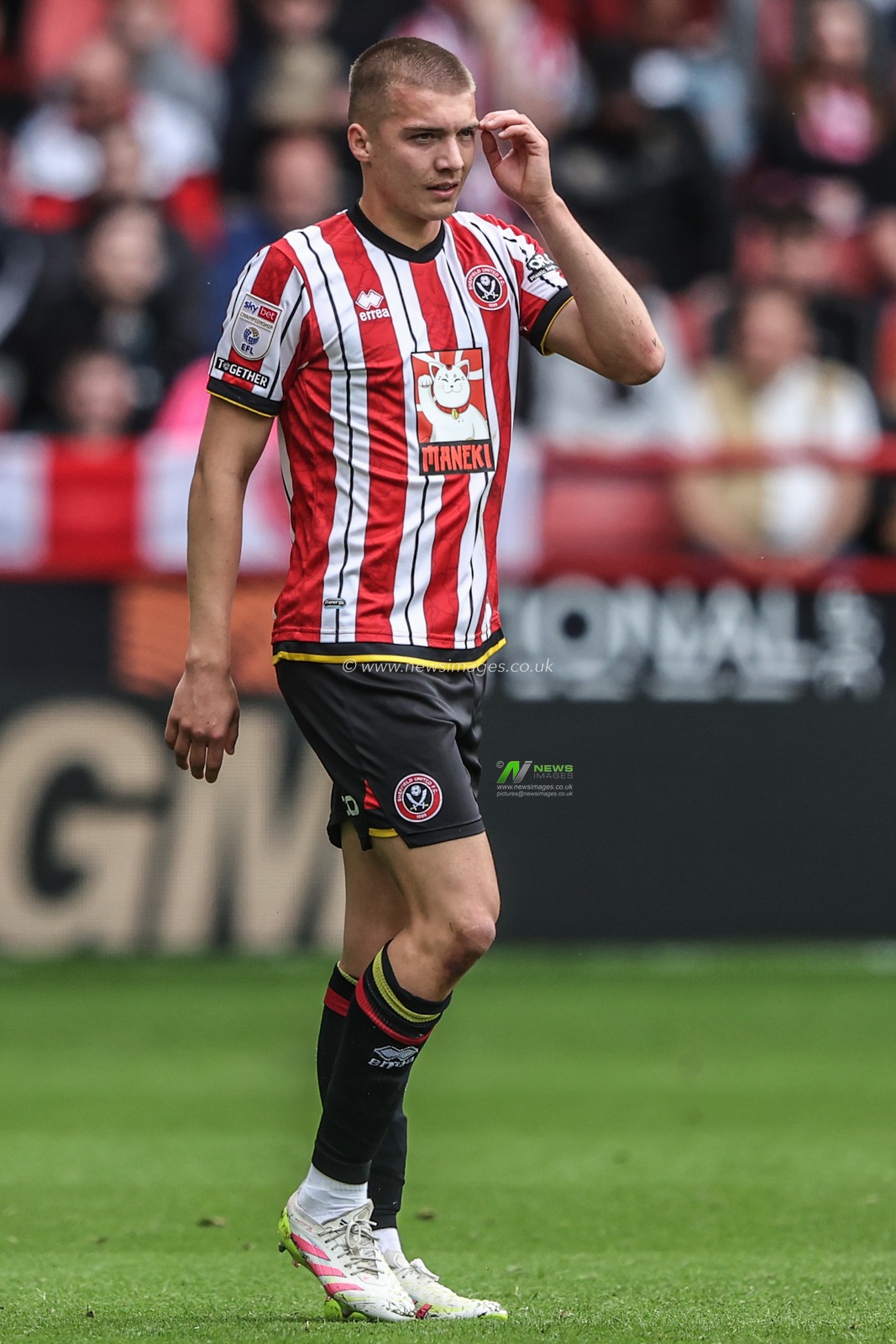Alfie Gilchrist of Sheffield United during the Sky Bet Championship match Sheffield United vs Blackburn Rovers at Bramall Lane, Sheffield, United Kingdom, 3rd May 2025

(Photo by Alfie Cosgrove/News Images)