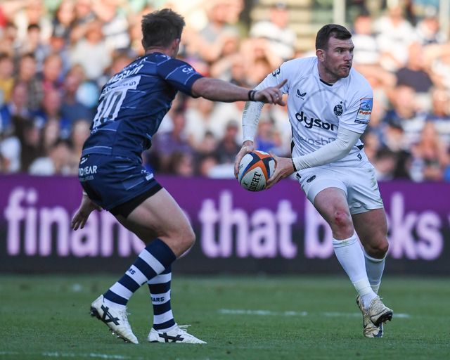 Ben Spencer of Bath Rugby passes the ball during the Gallagher Premiership match Bristol Bears vs Bath at Ashton Gate, Bristol, United Kingdom on 29 May 2026

(Photo by Alex Williamson/News Images)