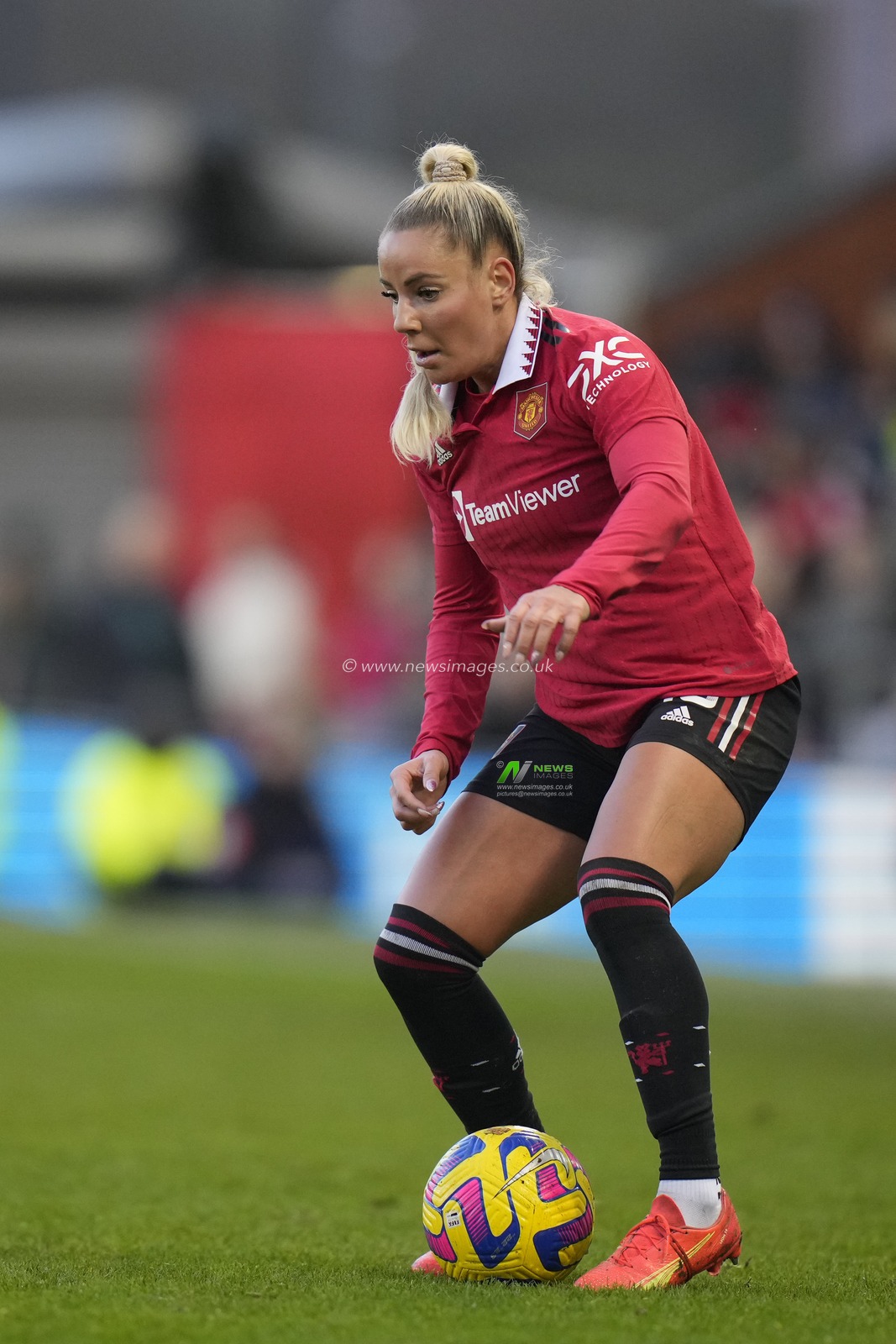 Adrianna Leon #19 of Manchester United during the The Fa Women's Super League match Manchester United Women vs Liverpool Women at Leigh Sports Village, Leigh, United Kingdom, 15th January 2023

(Photo by Steve Flynn/News Images)