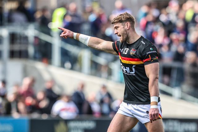 Joe Mellor of Bradford Bulls in the pre-game warm up during the Betfred Super League round 8 match Wakefield Trinity vs Bradford Bulls at DIY Kitchens Stadium, Wakefield, United Kingdom on 18 April 2026

(Photo by Alfie Cosgrove/News Images)