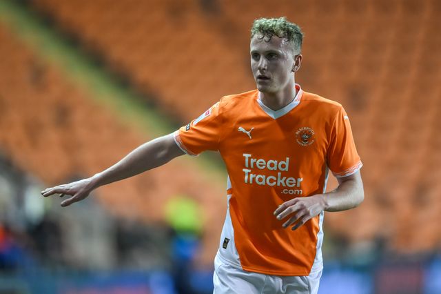 Ryan Finnigan of Blackpool during the Vertu Trophy match Blackpool vs Aston Villa U21 at Bloomfield Road, Blackpool, United Kingdom, 17th December 2024

(Photo by Craig Thomas/News Images)