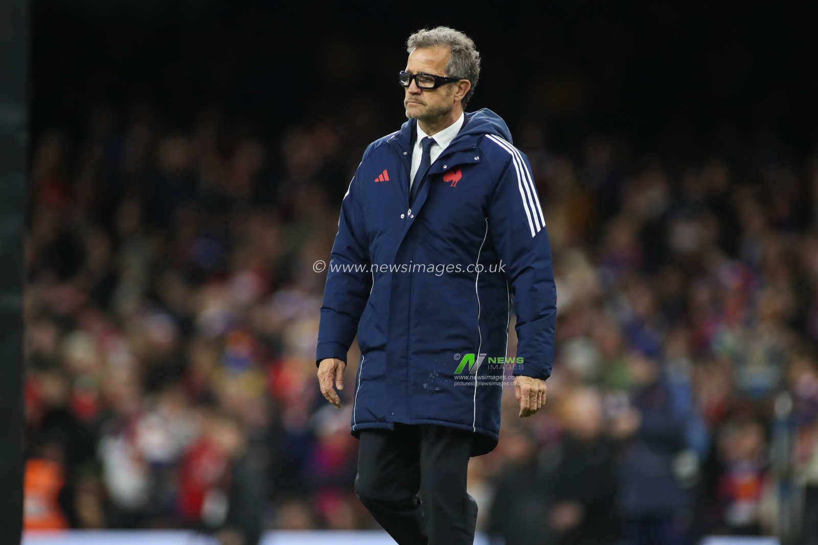 France Head Coach Fabien Galthie during the Guinness Six Nations match Wales vs France at Principality Stadium, Cardiff, United Kingdom, 15th February 2026

(Photo by Andrew Lewis/News Images)