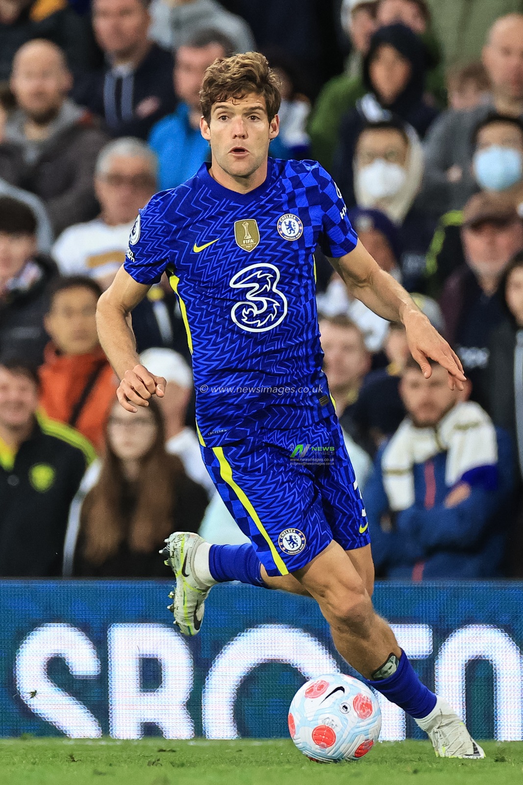 Marcos Alonso #3 of Chelsea during the game
