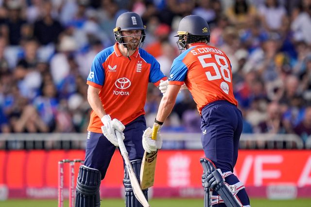 Phil Salt of England celebrates a half century  during the Third Vitality T20 International match England vs India at Trent Bridge, Nottingham, United Kingdom on 07 July 2026

(Photo by Maynard Manyowa/News Images)