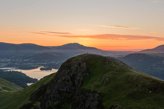 Sunrise from the summit Catbells In the Lake District