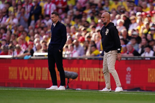 Pep Guardiola manager of Manchester City during the Emirates FA Cup Semi-Final match Manchester City vs Southampton at Wembley Stadium, London, United Kingdom on 25 April 2026

(Photo by Harvey Murphy/News Images)