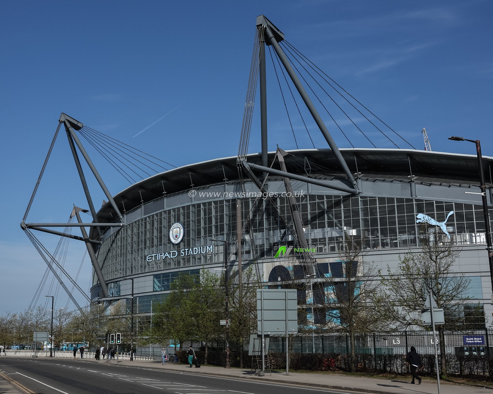 A general view of the Etihad Stadium during the Premier League match Manchester City vs Crystal Palace at Etihad Stadium, Manchester, United Kingdom, 12th April 2025

(Photo by Mark Cosgrove/News Images)