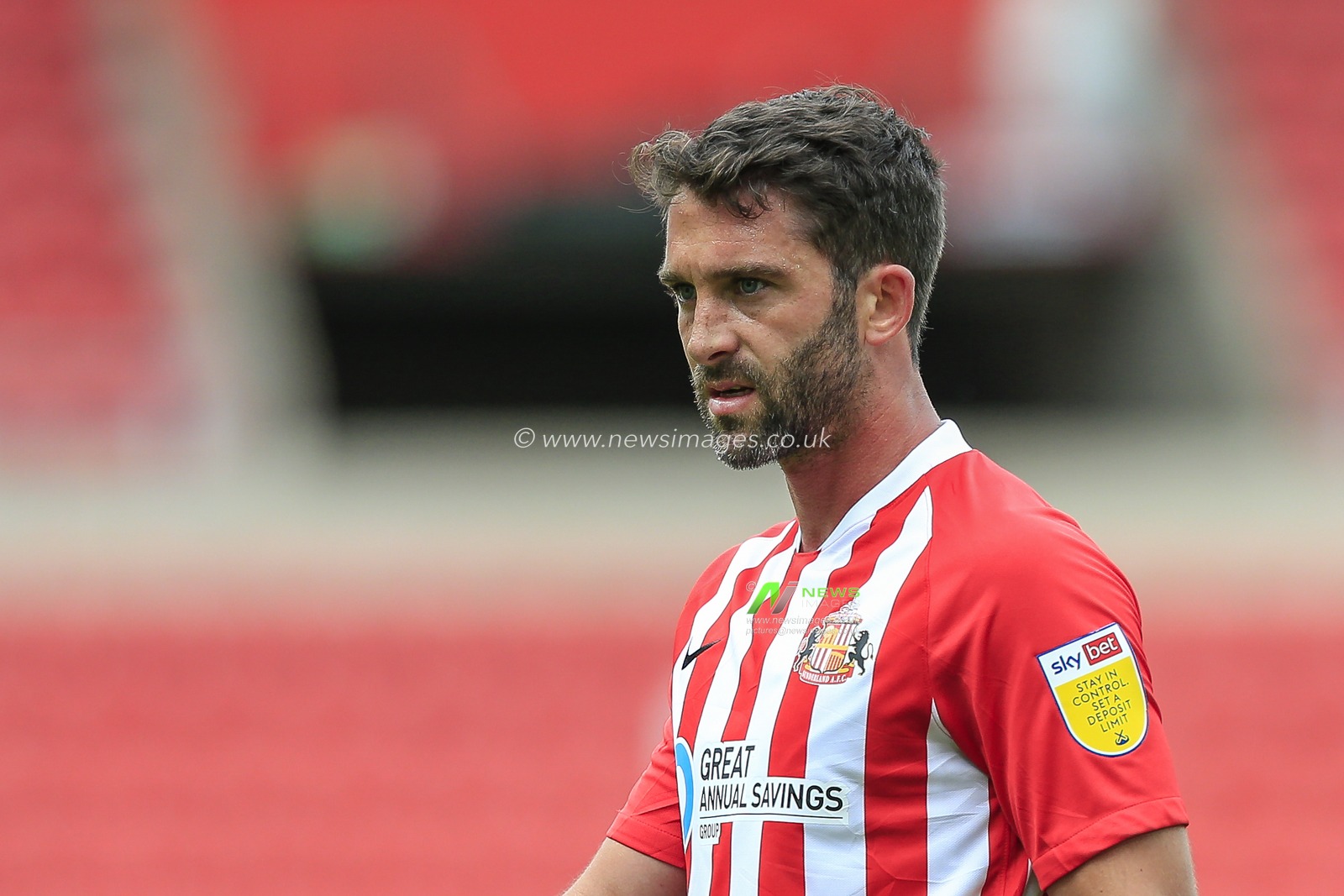 Will Grigg (22) of Sunderland in action