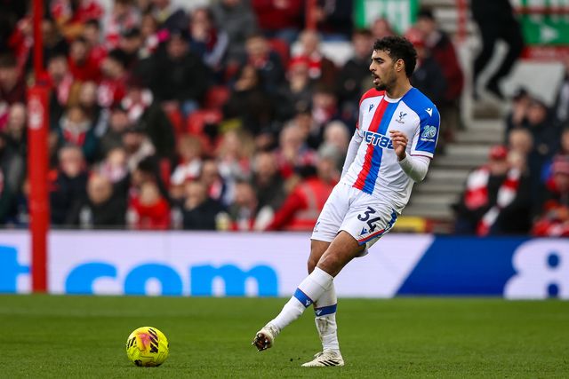 Chadi Riad of Crystal Palace passes the ball  during the Premier League match Nottingham Forest vs Crystal Palace at City Ground, Nottingham, United Kingdom, 1st February 2026

(Photo by Alfie Cosgrove/News Images)
