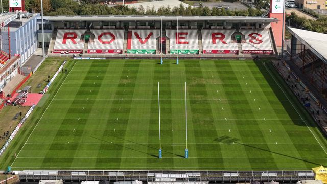An general aerial view of the Sewell Group Craven Park during the Betfred Super League Round 25 match Hull KR vs Hull FC at Sewell Group Craven Park, Kingston upon Hull, United Kingdom, 7th September 2025

(Photo by Mark Cosgrove/News Images)