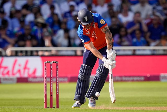 Phil Salt of England struck on the pads and India appeal for a LBW during the Third Vitality T20 International match England vs India at Trent Bridge, Nottingham, United Kingdom on 07 July 2026

(Photo by Maynard Manyowa/News Images)