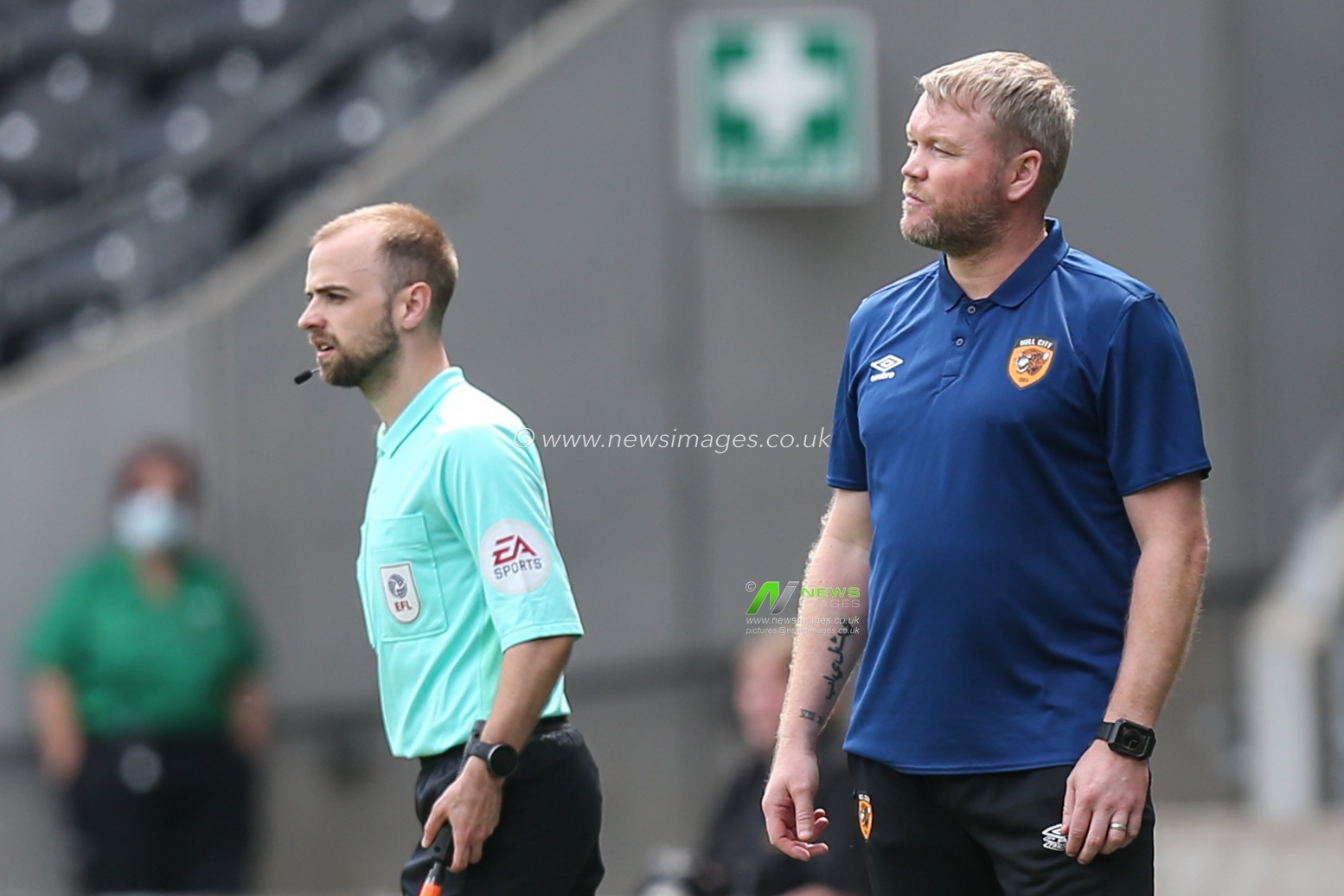 Grant McCann manager of Hull City during the game