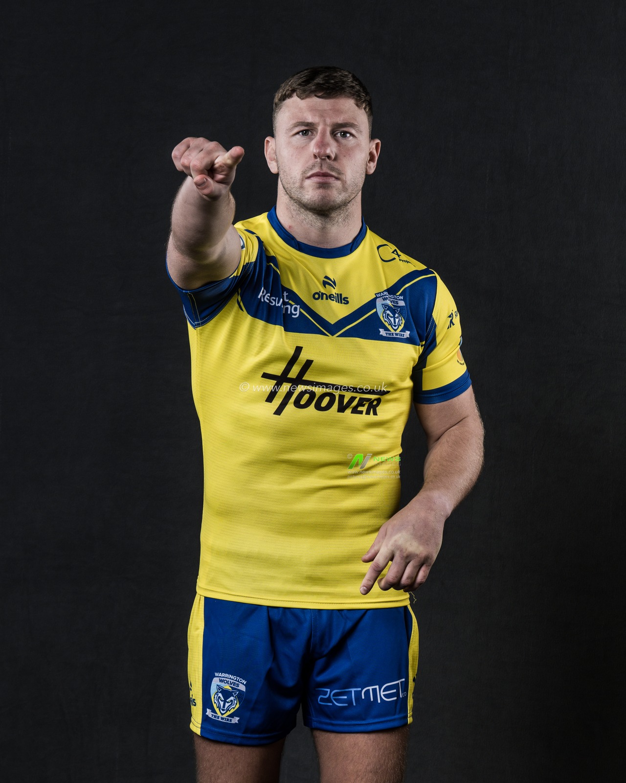 George Williams in the home kit during the Warrington Wolves Team media day at Warrington wolves training centre, Warrington, United Kingdom, 16th January 2025

(Photo by Craig Thomas/News Images)