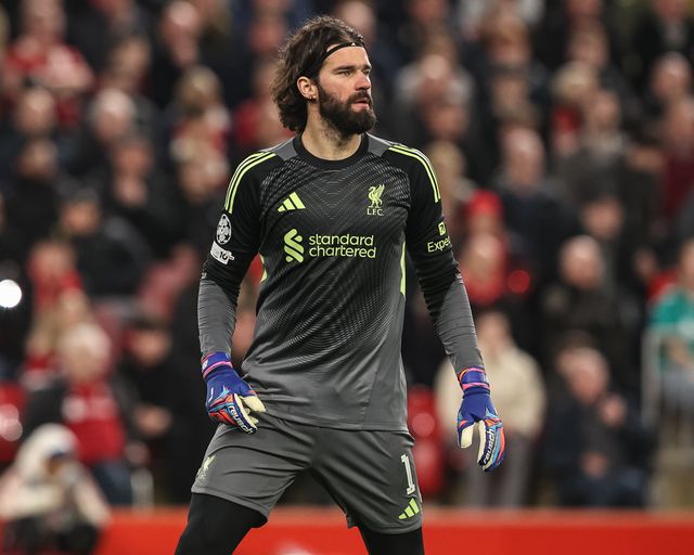 Liverpool goalkeeper Alisson Becker during the UEFA Champions League last 16 second leg match Liverpool vs Galatasaray at Anfield, Liverpool, United Kingdom on 18 March 2026

(Photo by Alfie Cosgrove/News Images)