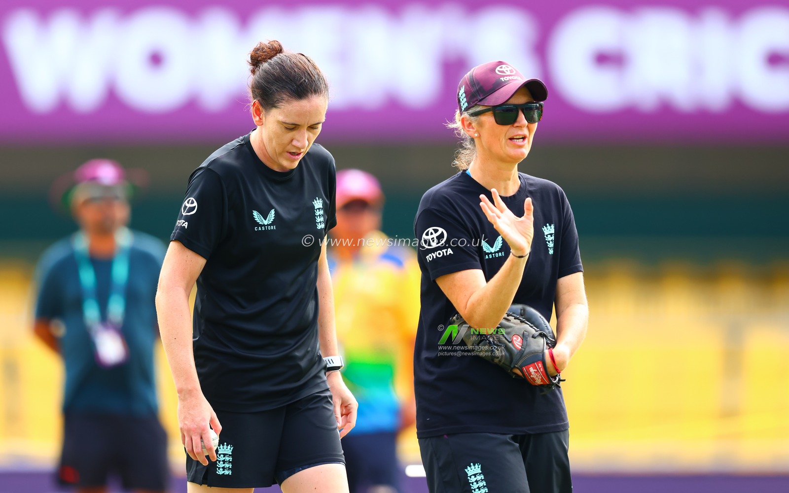 England Women's team training during the ICC Women's World Cup match 04 England Women vs South Africa Women at ACA Barsapara Cricket Stadium, Guwahati, Assam / India, 3rd October 2025

(Photo by Shubhajit Roy Karmakar/News Images)