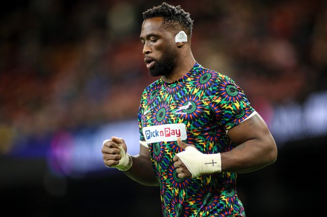 Siya Kolisi of South Africa warms-up ahead of the Quilter Nations Series 2025 match Wales vs South Africa at Principality Stadium, Cardiff, United Kingdom, 29th November 2025

(Photo by Andrew Lewis/News Images)

*** GER AUT SUI OUT ***