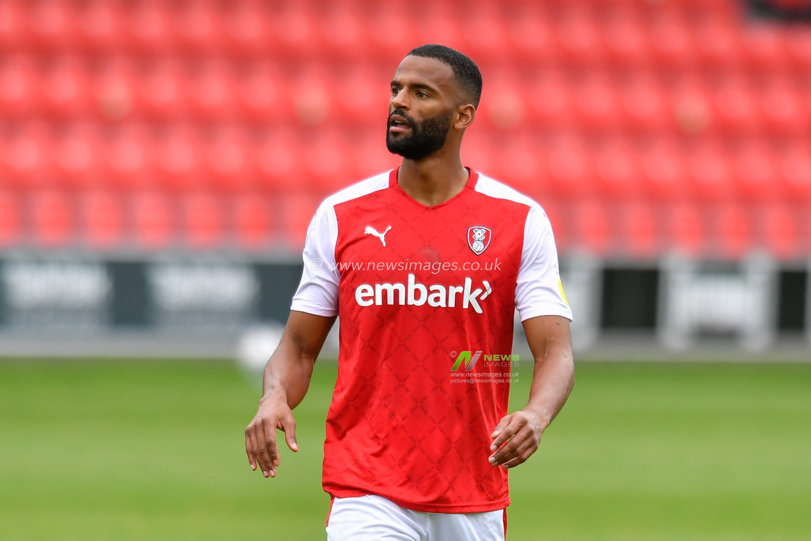 Michael Ihiekwe (20) of Rotherham United in action during the game