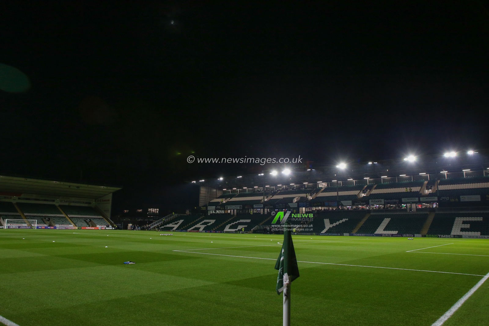 General view inside of Home Park, home of Plymouth Argyle ahead of the Sky Bet League 1 match Plymouth Argyle vs Port Vale at Home Park, Plymouth, United Kingdom, 2nd December 2022

(Photo by Gareth Evans/News Images)