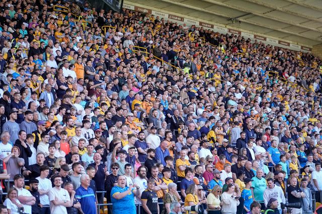 Wolves fans during the Premier League match Wolverhampton Wanderers vs Tottenham Hotspur at Molineux, Wolverhampton, United Kingdom on 25 April 2026

(Photo by Maynard Manyowa/News Images)