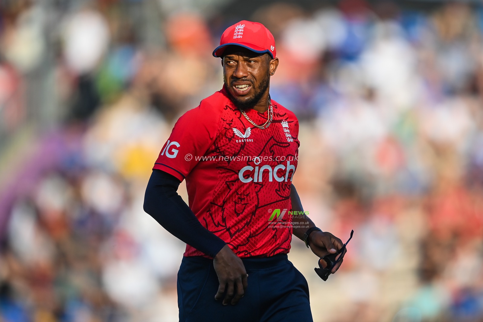 Chris Jordan of England during the game
