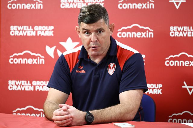 Paul Wellens Head Coach of St. Helens speaks in the post match press conference during the Betfred Super League Round 24 match Hull KR vs St Helens at Sewell Group Craven Park, Kingston upon Hull, United Kingdom, 29th August 2025

(Photo by Mark Cosgrove/News Images)