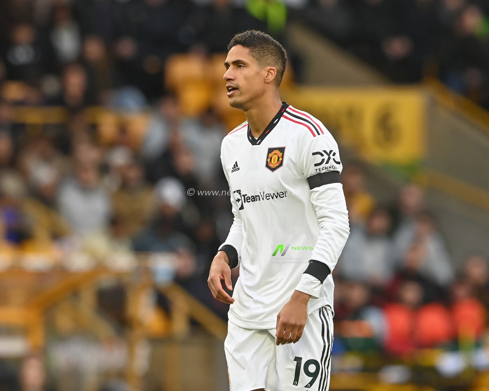 Raphael Varane #19 of Manchester United during the Premier League match Wolverhampton Wanderers vs Manchester United at Molineux, Wolverhampton, United Kingdom, 31st December 2022

(Photo by Craig Thomas/News Images)