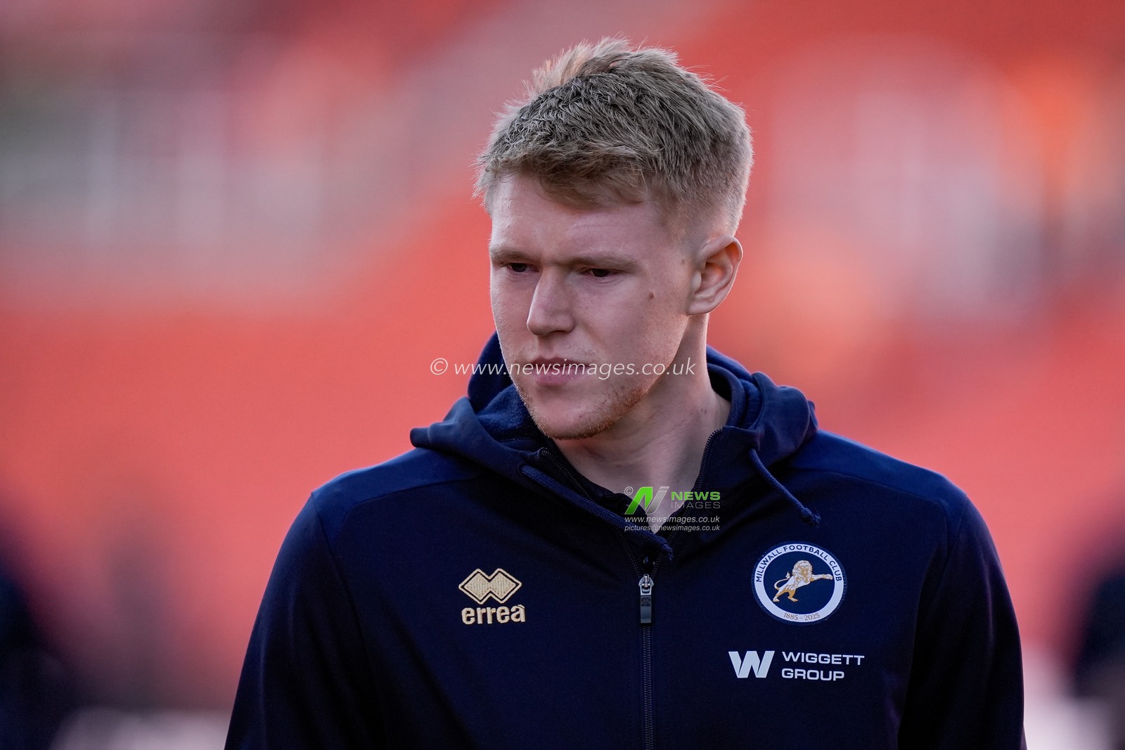 Josh Coburn of Millwall inspects the pitch prior to kick off during the Sky Bet Championship match Stoke City vs Millwall at Bet365 Stadium, Stoke On Trent, United Kingdom on 21 April 2026

(Photo by Maynard Manyowa/News Images)