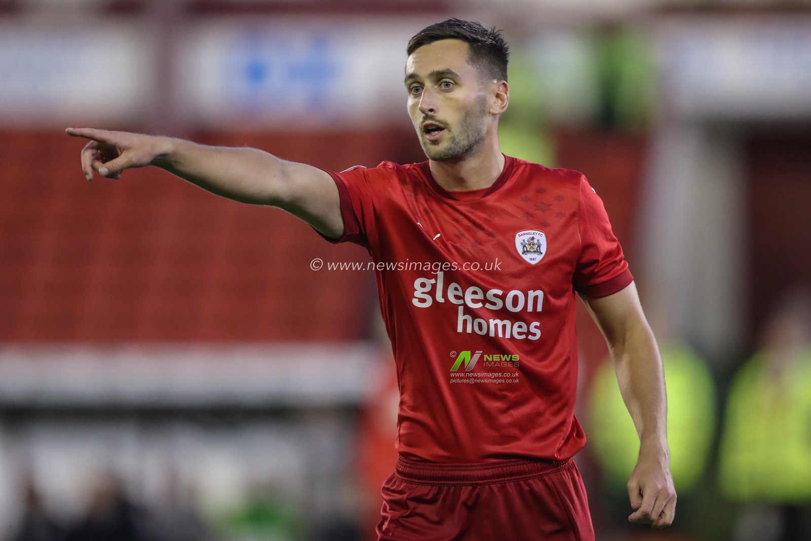 Conor McCarthy of Barnsley gives his team instructions during the Bristol Street Motors Trophy match Barnsley vs Manchester United U21 at Oakwell, Barnsley, United Kingdom, 20th August 2024

(Photo by Alfie Cosgrove/News Images)