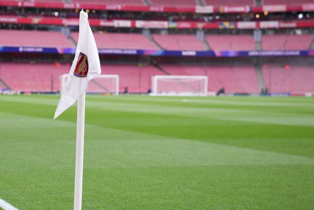 View of the arsenal corner flag ahead of the UEFA Champions League Quarter Finals match Arsenal vs Sporting CP at Arsenal stadium, London, United Kingdom on 15 April 2026

(Photo by Harvey Murphy/News Images)
